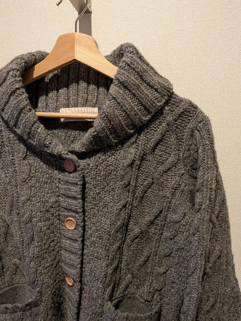Thumbnail of Gray cable knit sweater