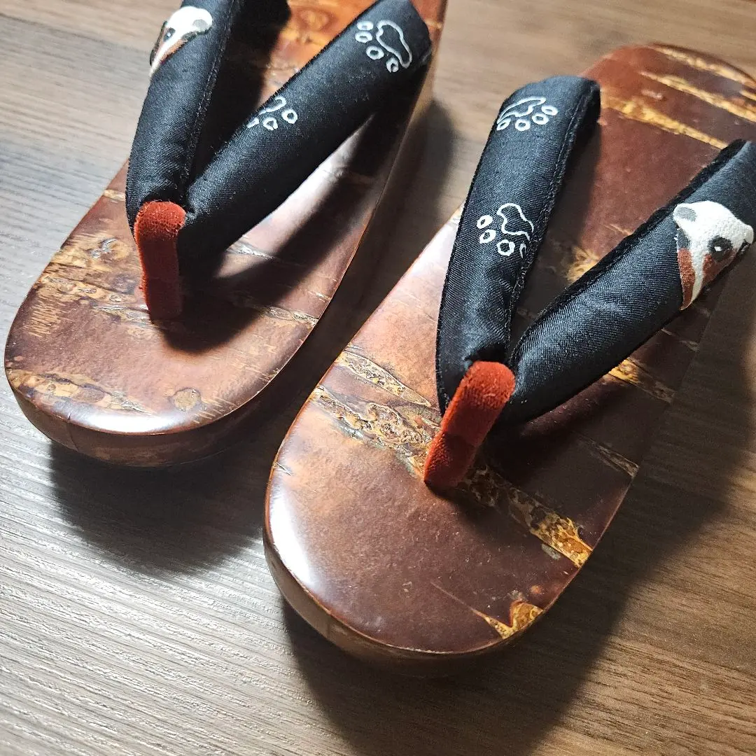 Thumbnail of On cherry blossom craft boat-shaped geta! For my beloved dog (Totsu-pin) Hana!