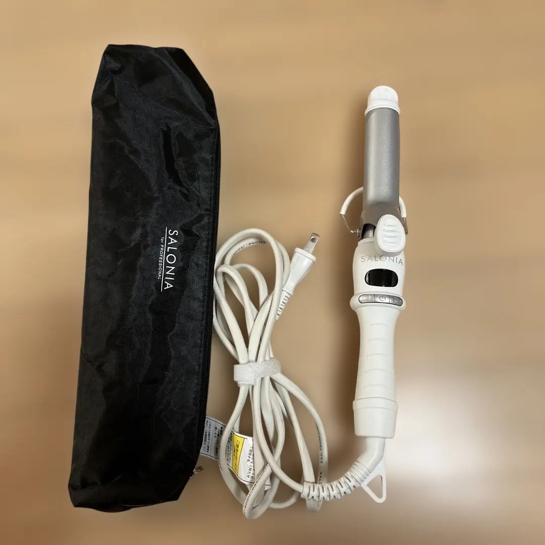 Thumbnail of SALONIA Curling Hair Iron White with Storage Case 25mm