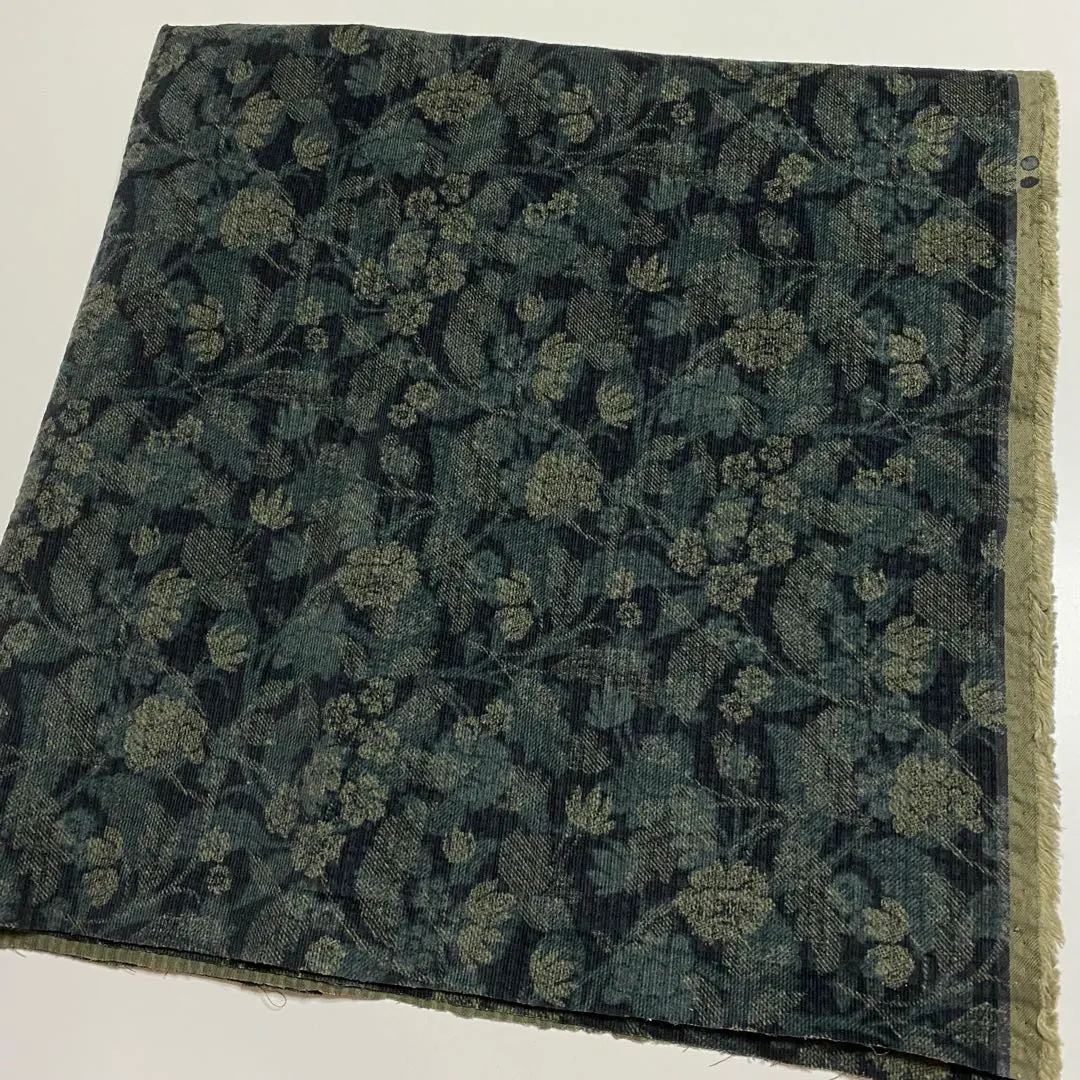 Thumbnail of Fine wale corduroy fabric with small floral and botanical patterns