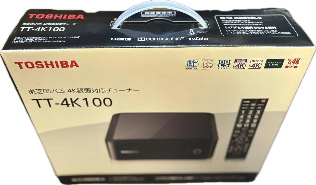 TOSHIBA　東芝　4Kチューナー　TT-4K100+録画用外付けHDD1TB 東芝、外付けの新4K衛星放送チューナー「TT-4K100」今秋発売
