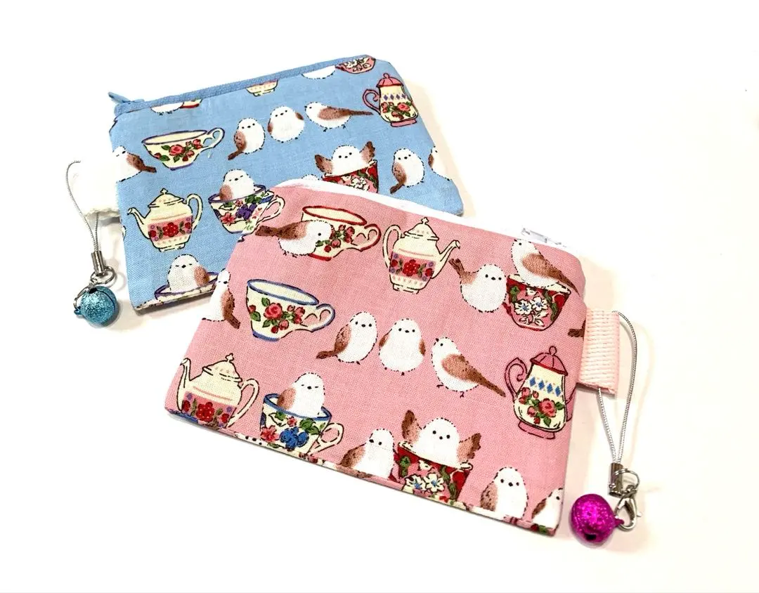 手工製作 零錢包 小錢包 紅茶與長尾山雀 的縮圖