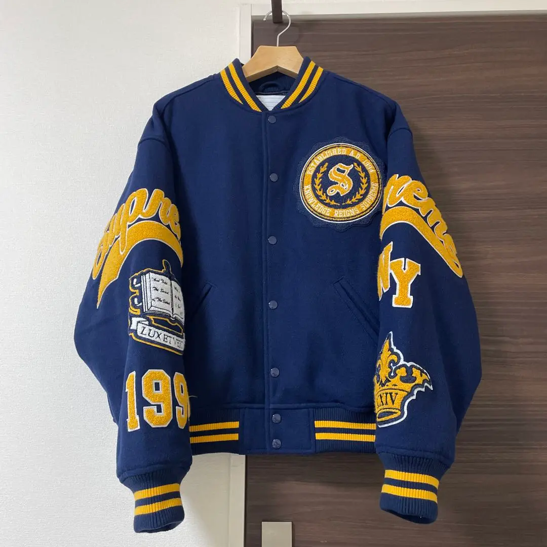 ジャケット・アウター Supreme 24fw Veritas Varsity Jacket navy Supreme Veritas Varsity Jacket Navy Men's - FW24 - US