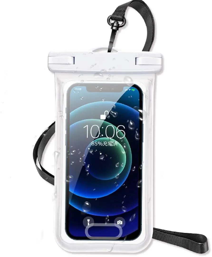 Thumbnail of Smartphone waterproof case for sea, pool, hot spring, underwater photography, facial recognition, with neck strap