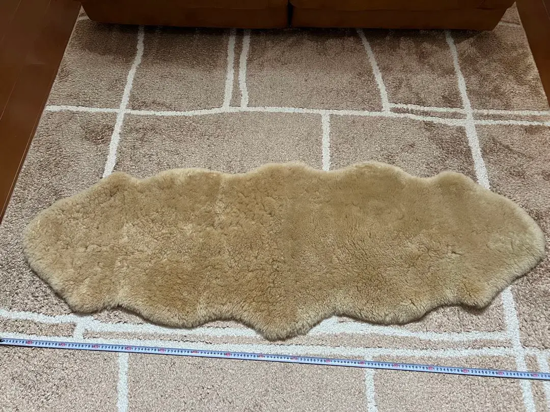 ニュージーランド産 洗える短毛リアルムートンラグ QVC 洗えるムートンラグ 2匹サイズ 180x60cm 短毛 ニュージーランド
