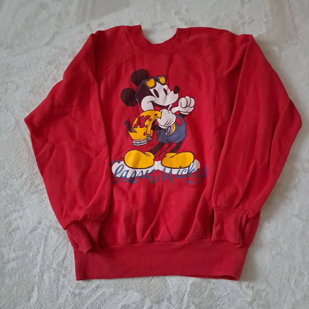 【90年代USA製】ディズニー ミッキー スウェット 青パン お座り ビンテージ 90s お座りミッキー 青パン ビンテージ スウェット アメリカ製 レア