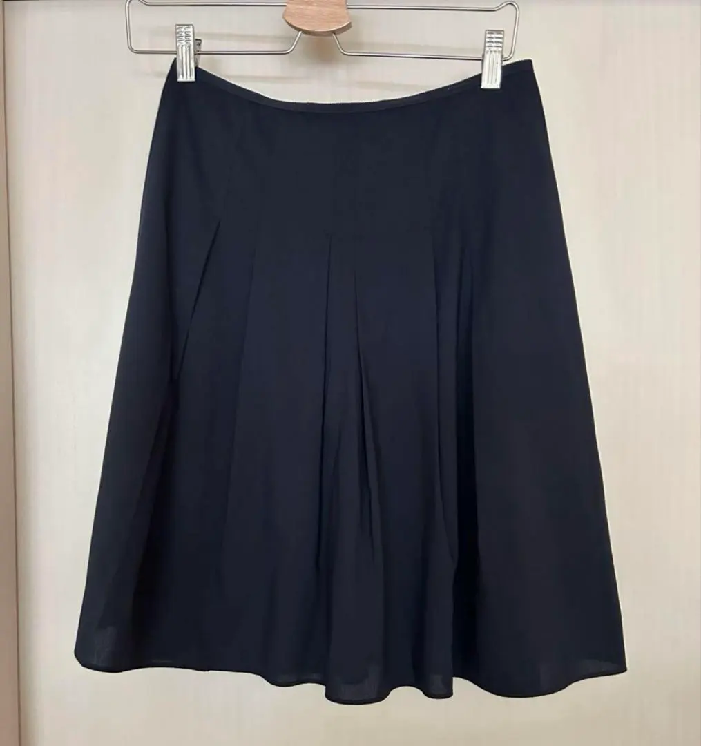 傘裙 膝裙 海軍藍 紺色 素色 的縮圖