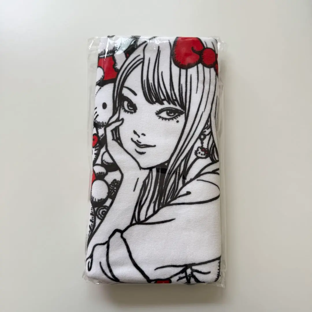 新品未開封　ギャル富江×ハローキティ　大判タオル 400x1300mm 伊藤潤二×サンリオキャラクターズ ギャル富江×ハローキティ 大判