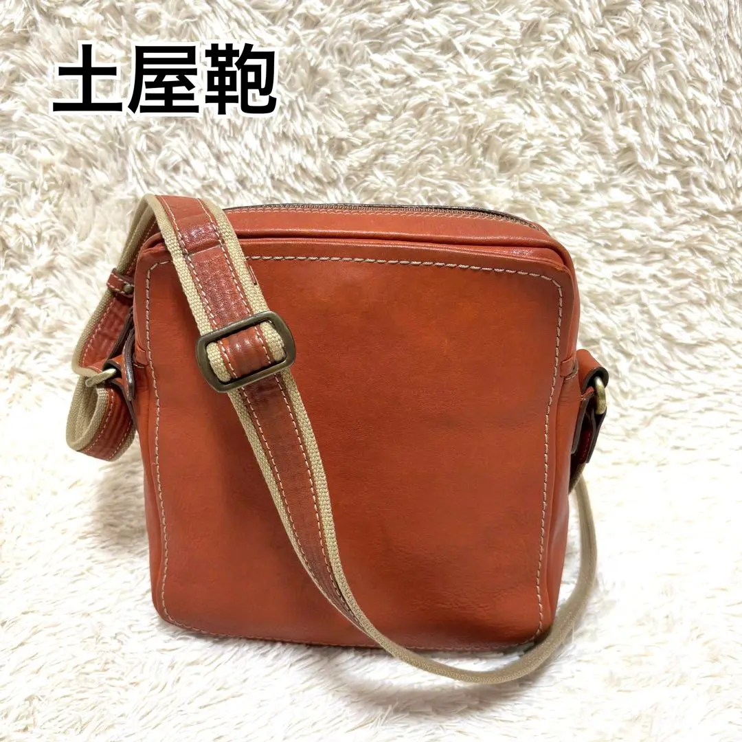 土屋鞄 ショルダーバッグ トーンオイルヌメ レザー ジップトップ 茶色 土屋鞄 ショルダーバッグ レザー ブラウン トーンオイルヌメ