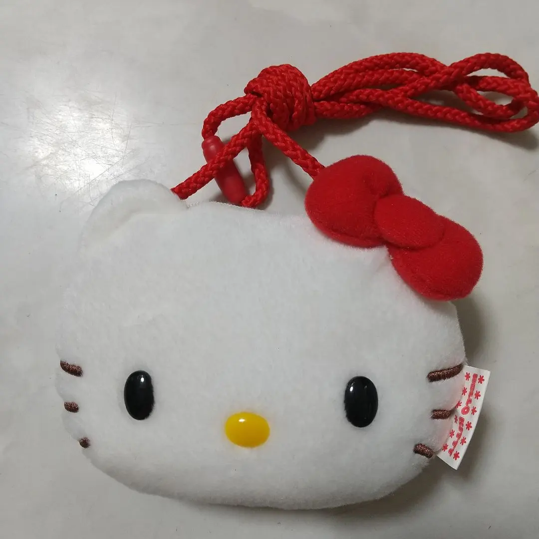 Thumbnail of Hello Kitty Plush Face Neck Strap Pouch 2007