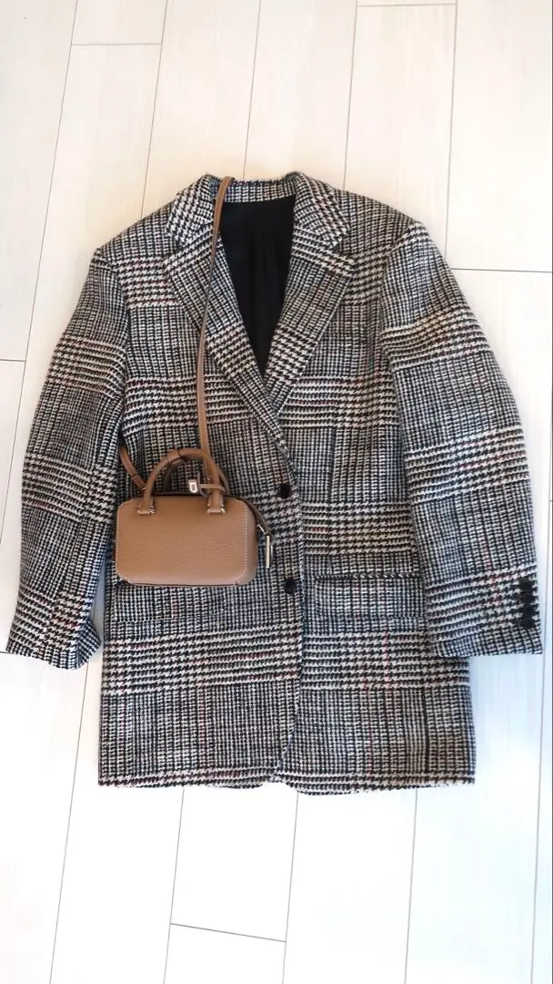 直営店 CELINE セリーヌ 千鳥格子 ウールのコート