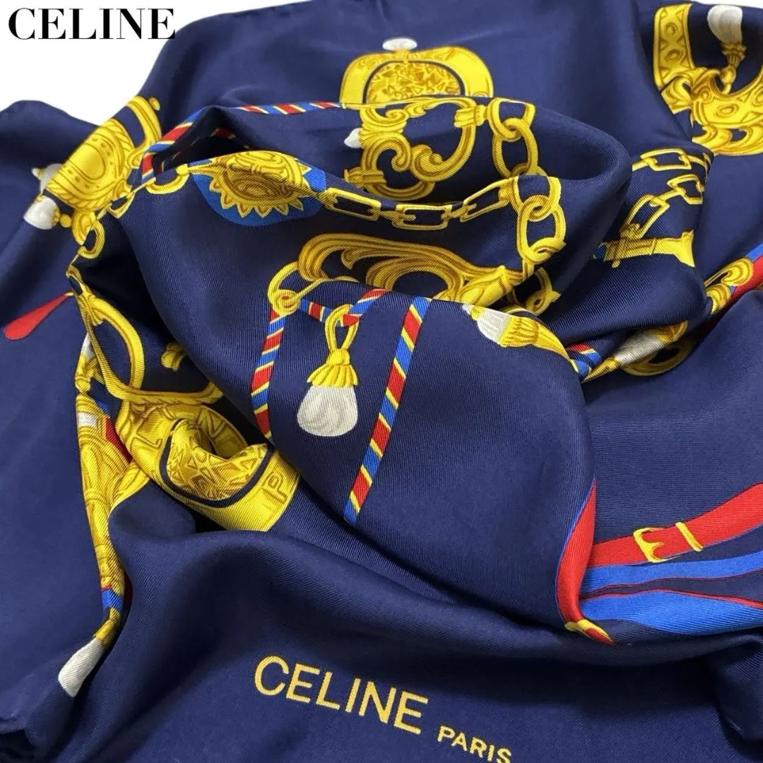 Thumbnail of Excellent Condition: CELINE Large Scarf Stole, Jewels, Chain, Belt