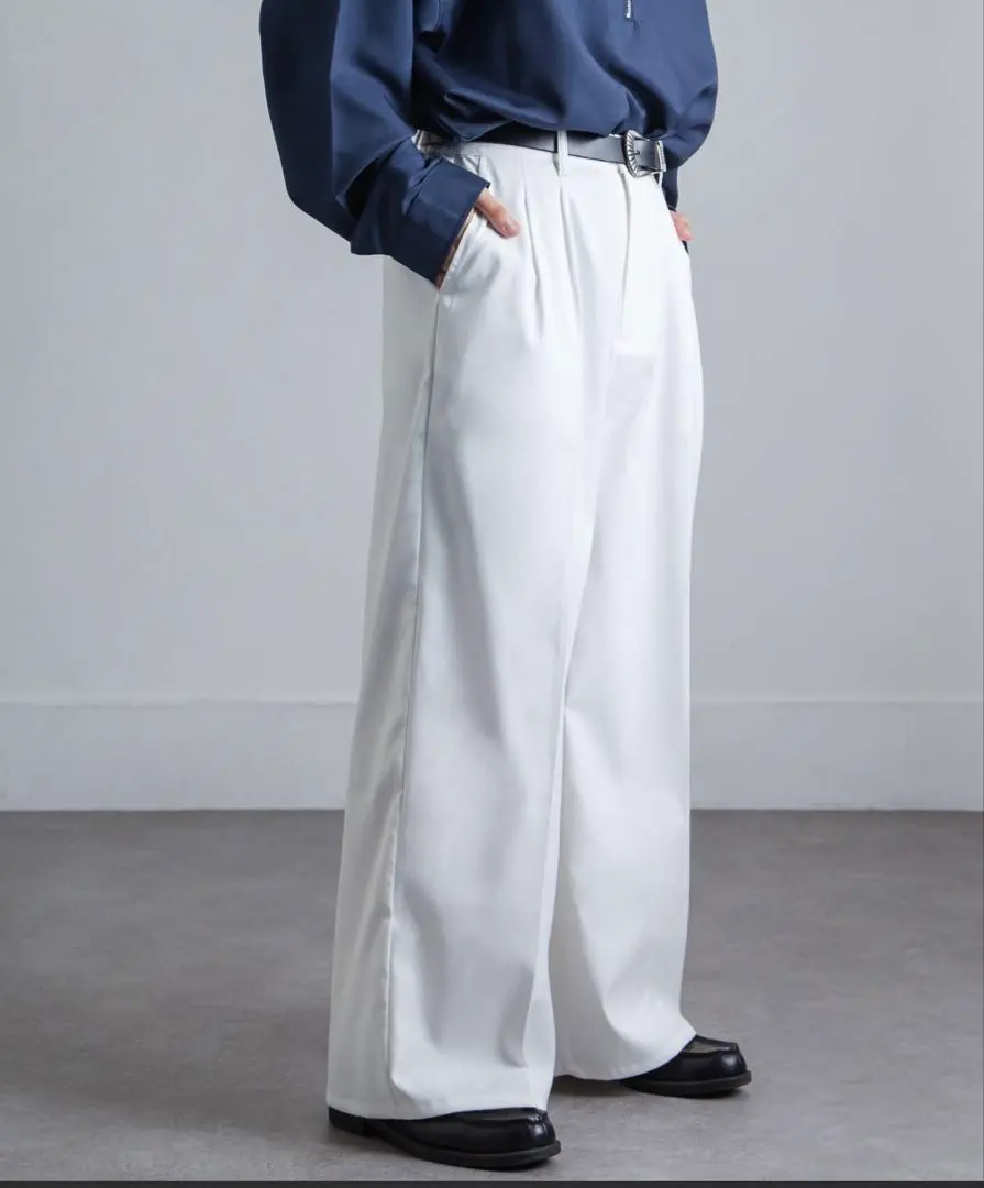 Thumbnail of Nilway TR Two-Tuck Center Press Wide Straight Slacks