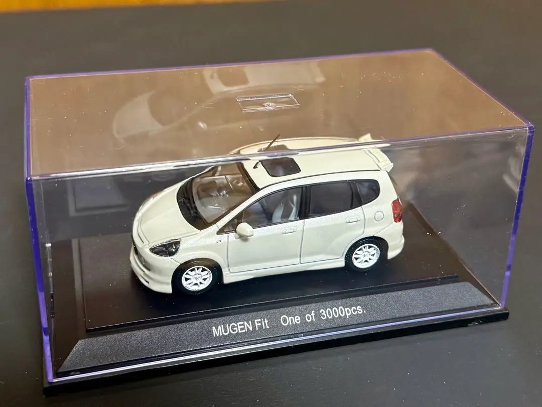GR122 EBBRO MUGEN HONDA Fit パールホワイト 1/43 1:43 Ebbro Honda Fit MUGEN Fit minicar pearl white Diecast