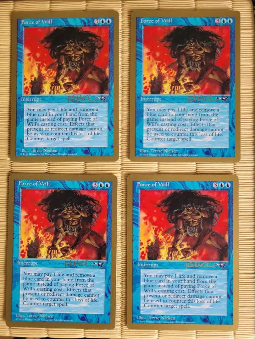 MTG Force of Will 金枠　4枚セット② 2025年最新】force of will 金枠の人気アイテム - メルカリ