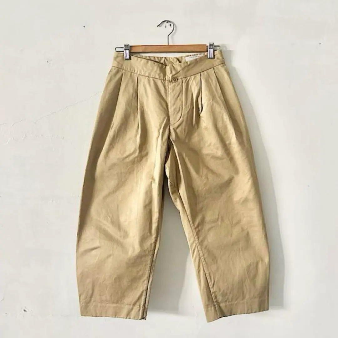 Thumbnail of ⭐︎Excellent Condition⭐︎ YAECA Two-Tuck Pants KUSAKI KHAKI Size S