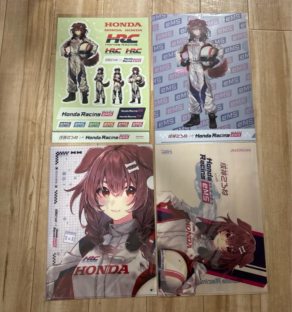 タ*質様 戌神ころね Honda Racing 　A B Cセット 【限定コラボ 新品 戌神ころね×Honda Racing eMS A4クリアファイルC ホンダ