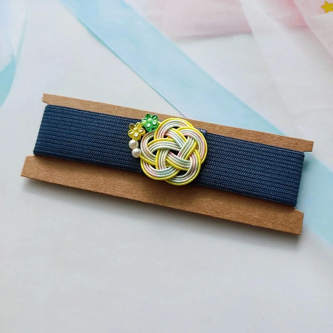 Thumbnail of Mizuhiki Plum Knot Goshuincho Band - Yellow