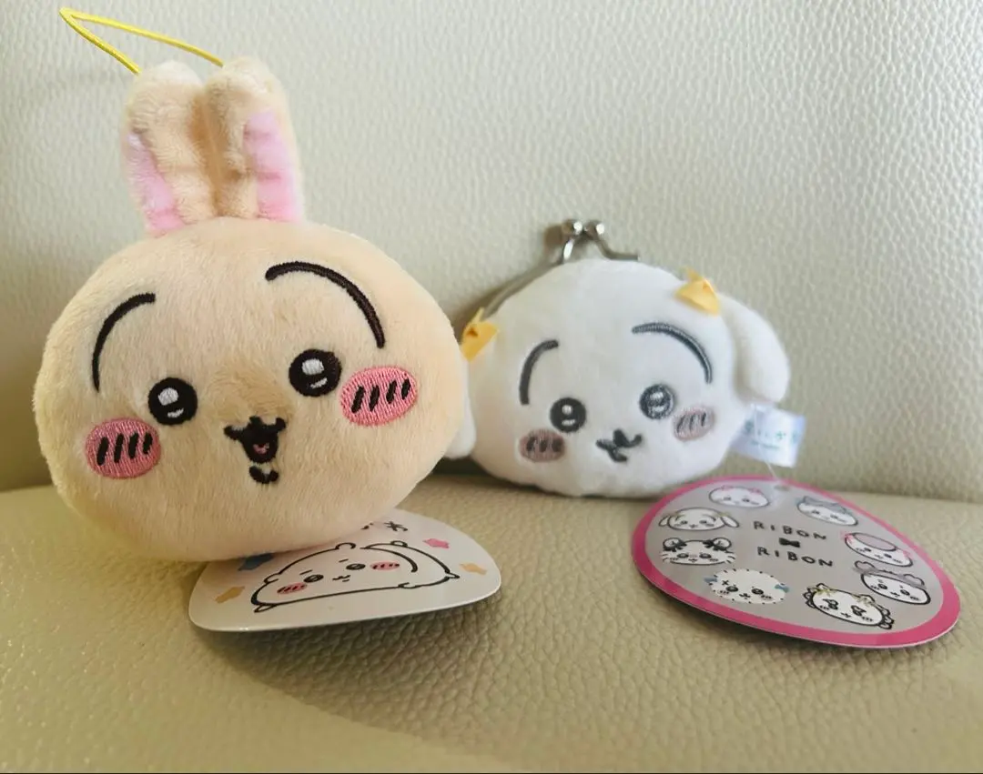 Thumbnail of Chikawa Lying Mascot Mini Coin Purse - Ribbon - ♡ Usagi Set