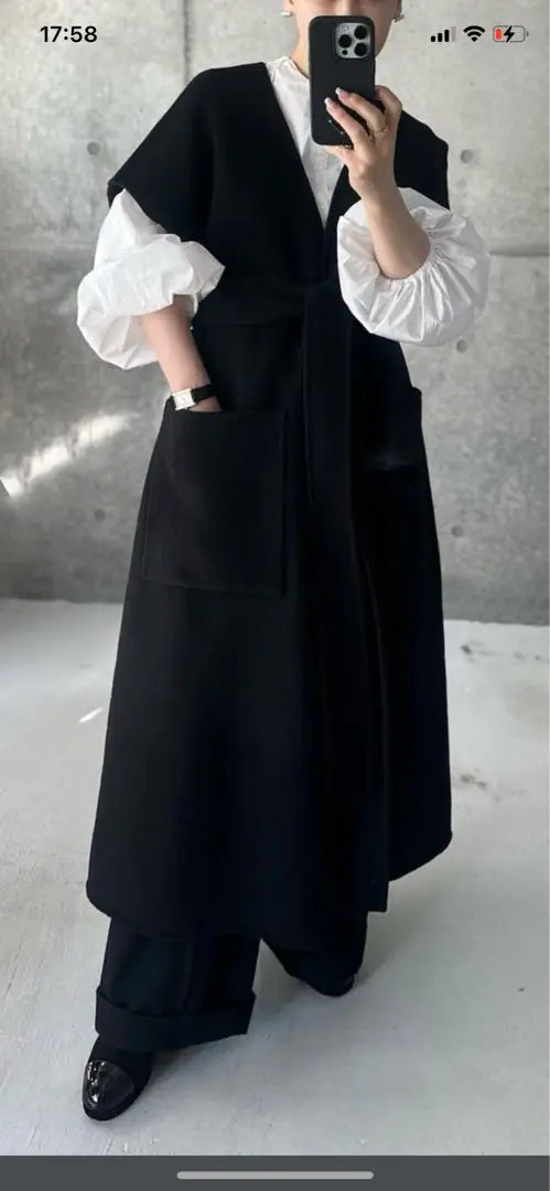 美品 St.cecilia リバーウールコート ブラック m57746155131_1.jpg?1734771847