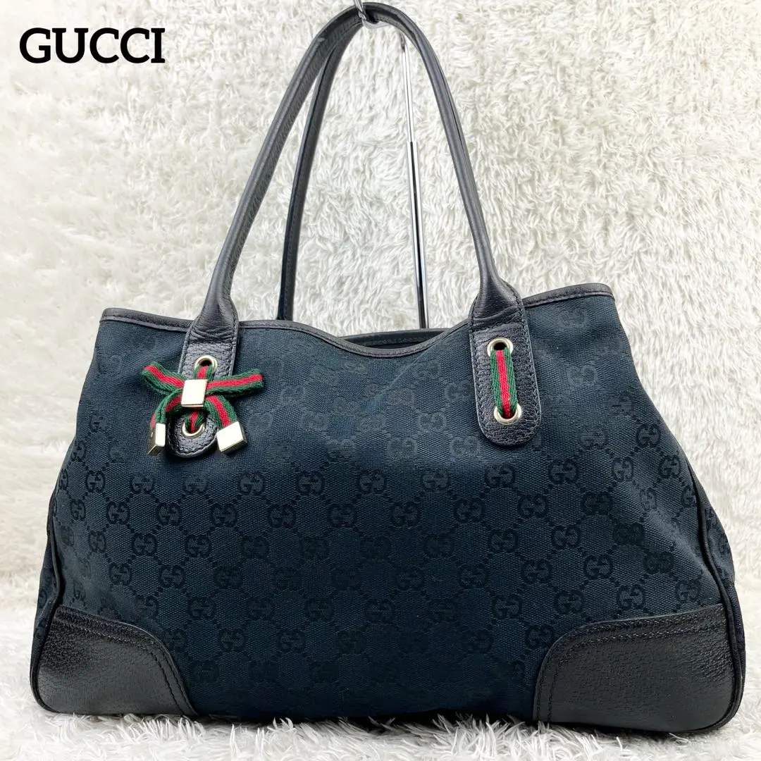 GUCCI グッチ163805　001013 プリンシートートバッグ GG柄レザー ベージュ ゴールド レディース リボン 中古 管理HS14713 GUCCI グッチ GGキャンバス プリンシーライン リボン トートバッグ ショルダーバッグ レザー カーキベージュ ダークブラウン 茶 163805  中古 | Blumin 店