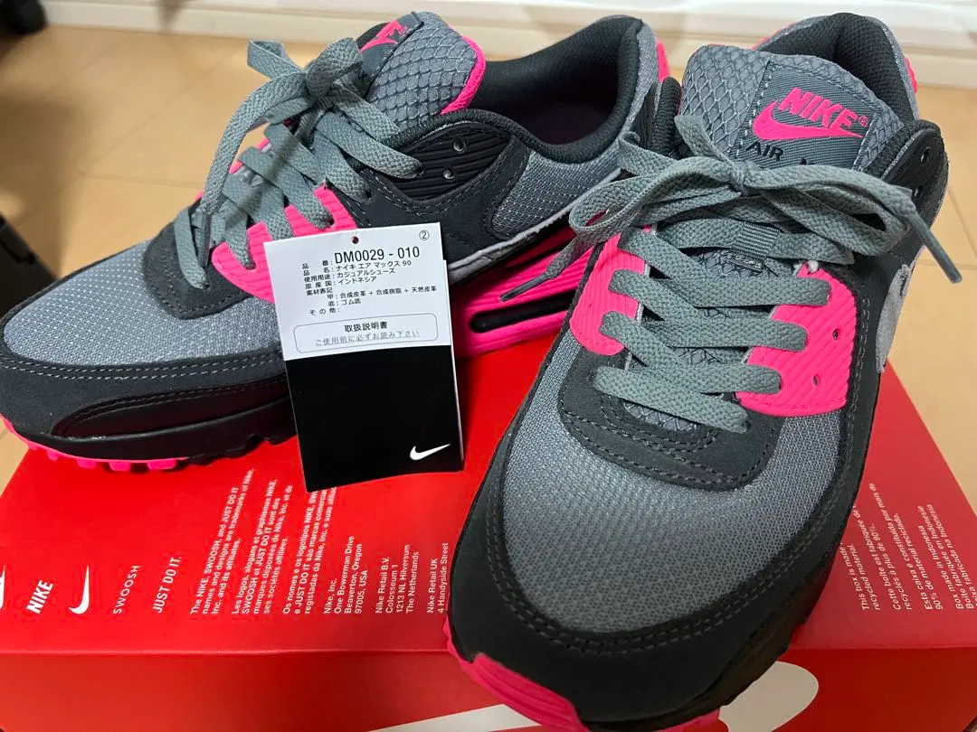 Thumbnail of 【Excellent Condition】Nike Air Max 90 Gray/Pink 27cm