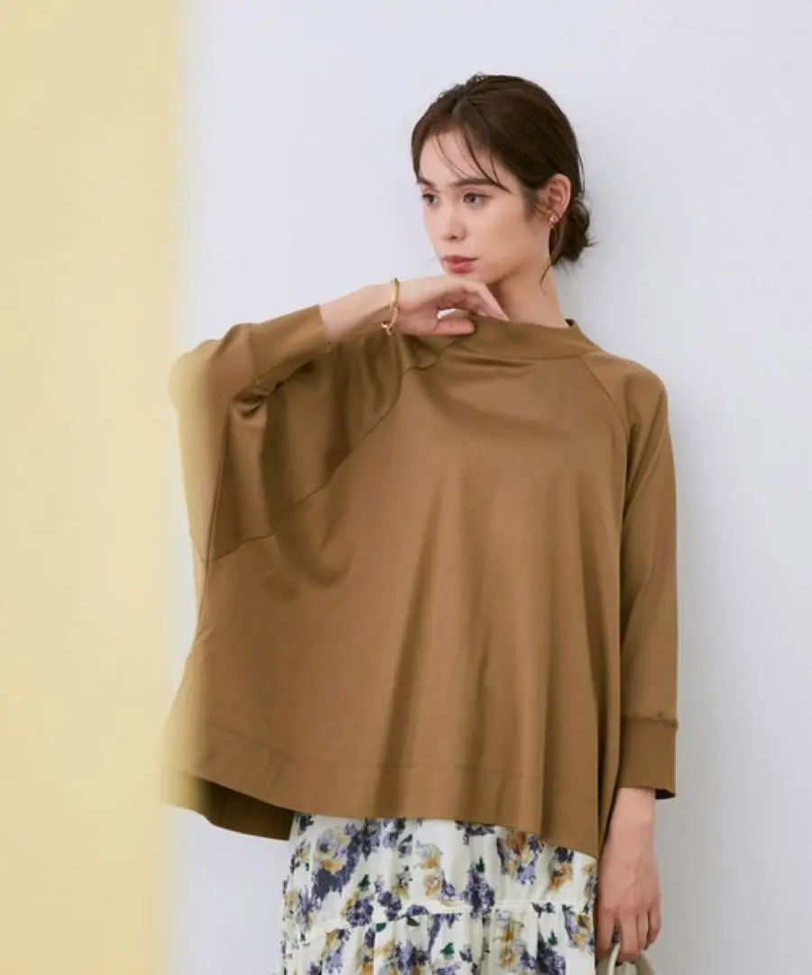 Ameri VINTAGE - Ameri PONCHO SILHOUETTE JERSEY TOP ブラック