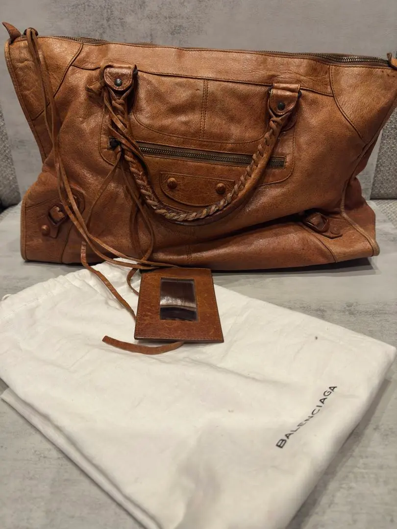 BALENCIAGA バレンシアガ ナイロン ボストンバッグ ブラウン 2025年最新】BALENCIAGA カラー:ブラウン系 ボストンバッグ