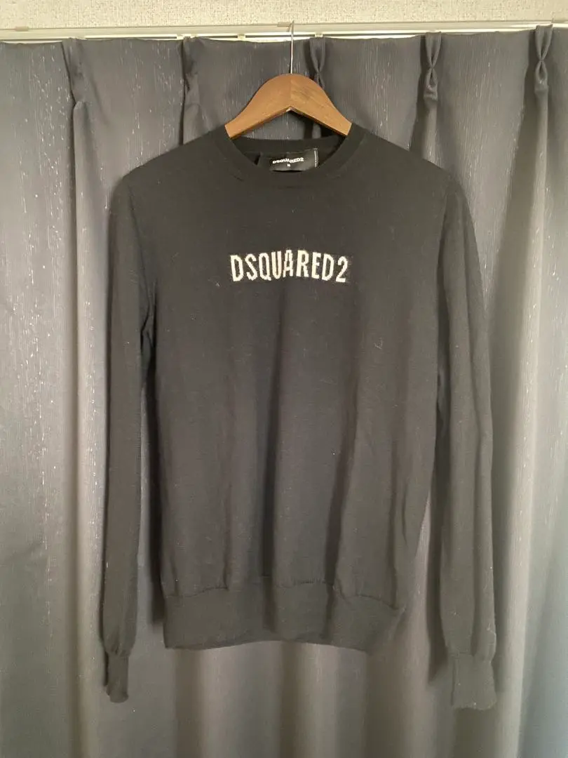DSQUARED2 ICON セーター ブラック S※一度のみ使用 DSQUARED2 ディースクエアード メンズニット セーター S74HA1290