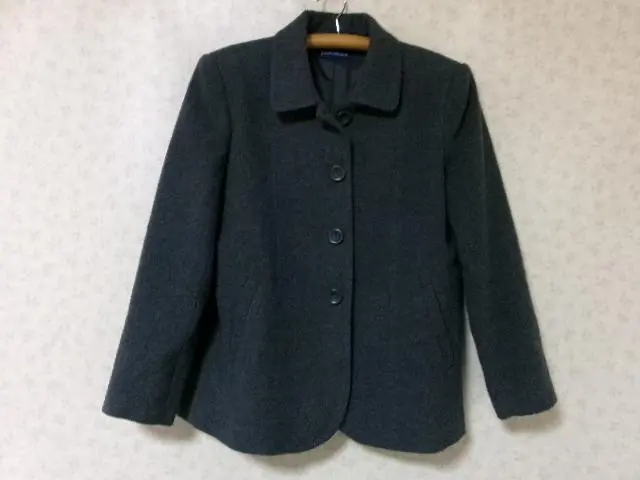 Thumbnail of 96222 M&K collection Cashmere Blend Short Coat Gray M