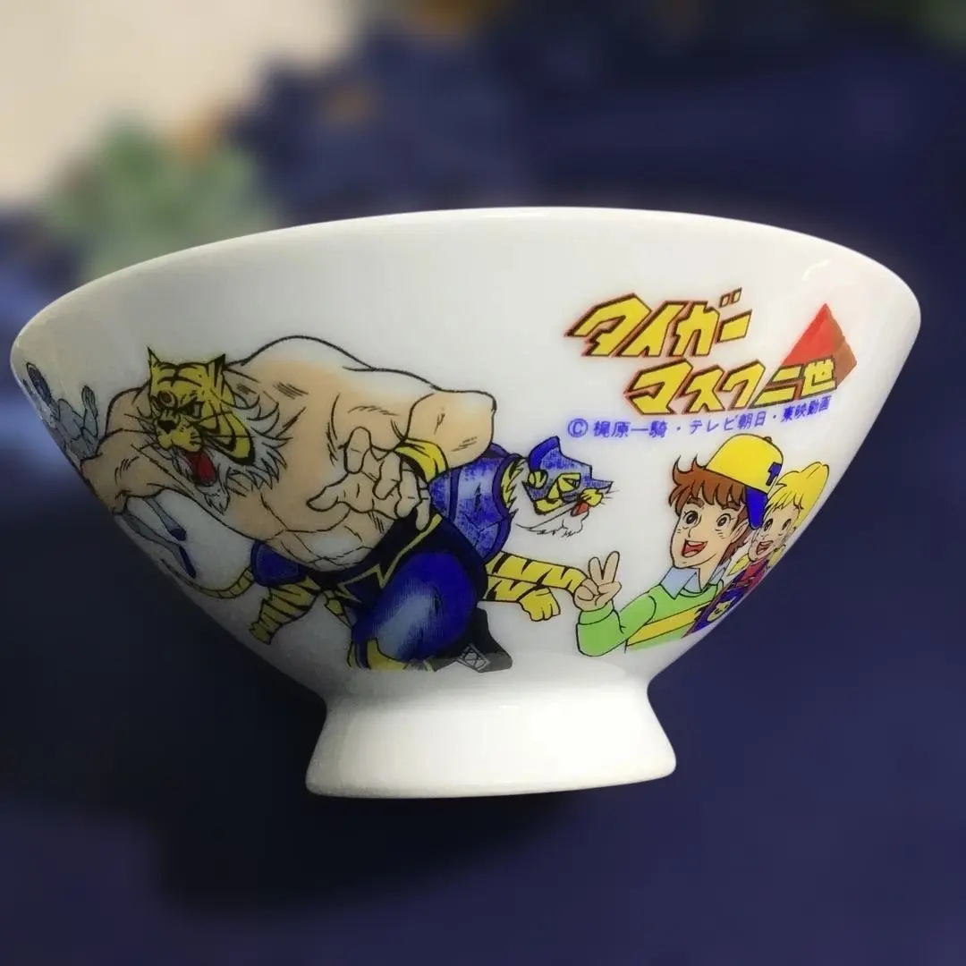 昭和復古 老虎假面 兒童用飯碗 有瑕疵 的縮圖