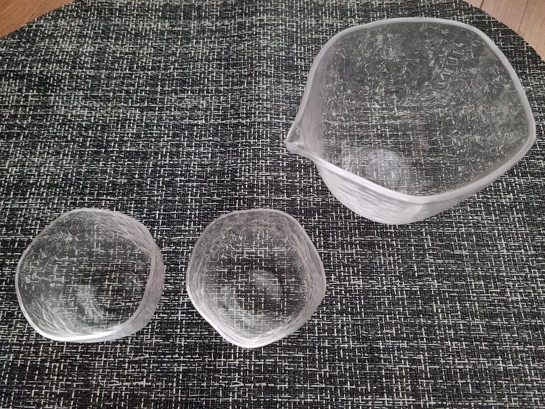 Thumbnail of KIMOTO GLASS TOKYO Brume Sake Set: Katakuchi (pitcher) x 1, Sakazuki (cups) x 2