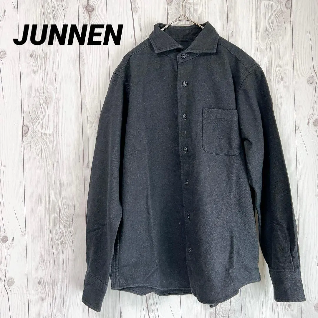 Thumbnail of JUNNEN Long Sleeve Shirt Casual Denim-style Thick 100% Cotton