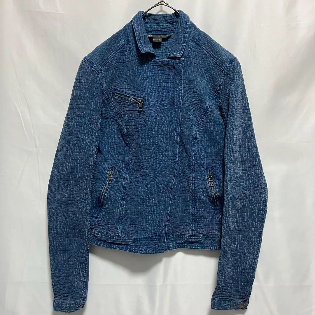 ❤️美品❤️ アルマーニコレツィオーニ　ラムレザージャケット　42　パイソン　羊革 2025年最新】ARMANI COLLEZIONI レザージャケット・ライダースの