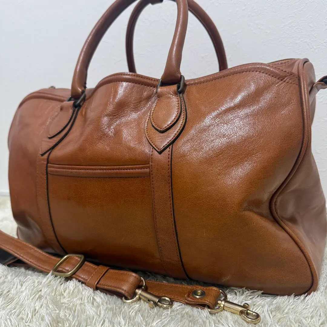 Thumbnail of Porter Baron Boston Bag 2-way Leather Brown Travel Large Capacity