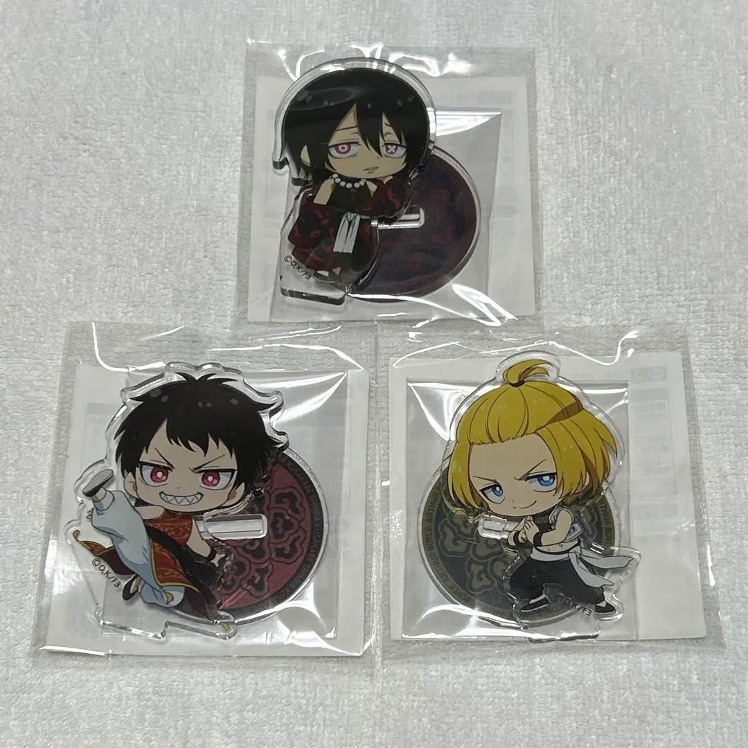 Thumbnail of Fire Force Kujibiki-do C Prize Mini Acrylic Stand Shinra, Arthur, Benimaru