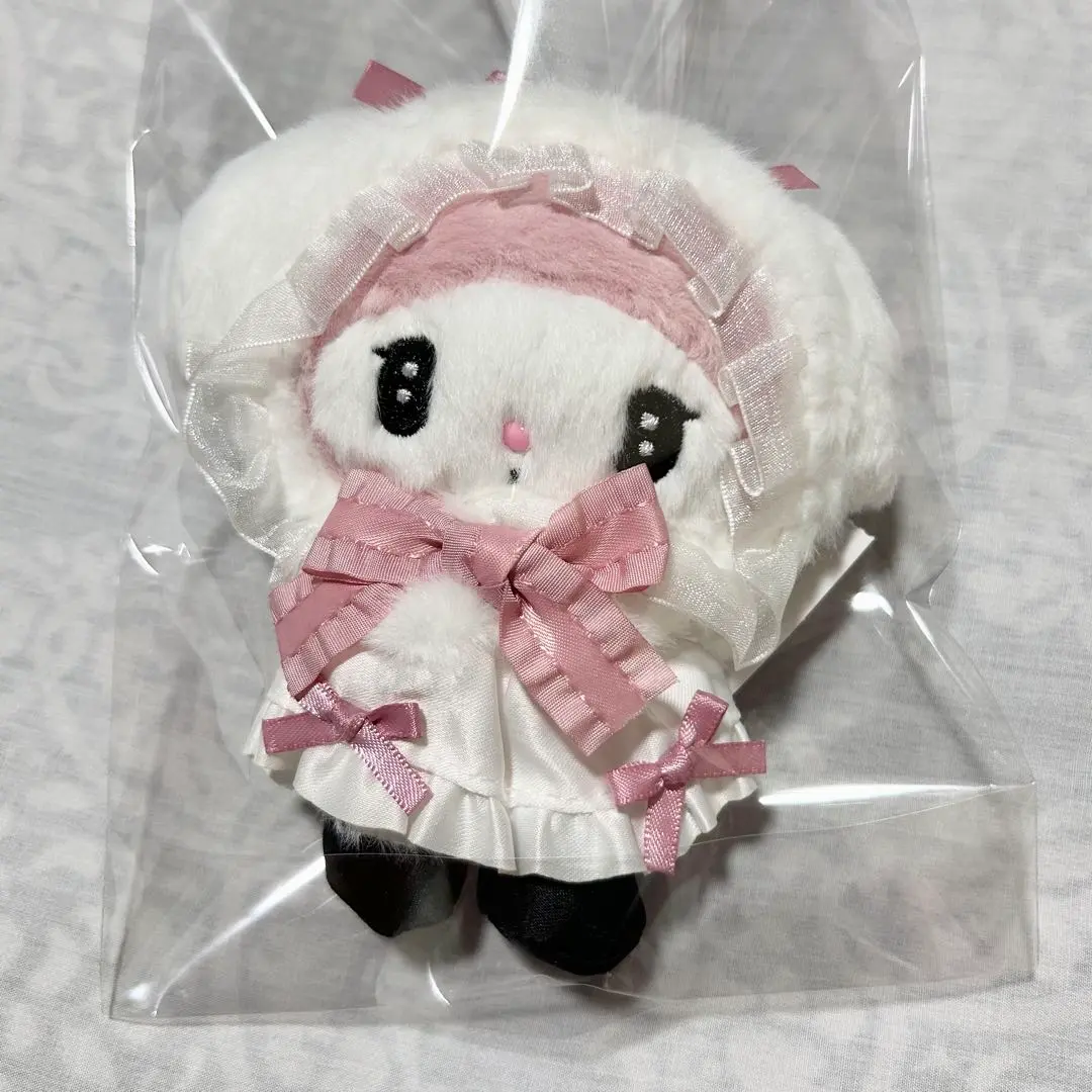 月夜のメロクロ マイメロ ぬいぐるみマスコットキーホルダー サンリオ タグ付き 月夜のメロクロ マイメロディ ぬいぐるみマスコット