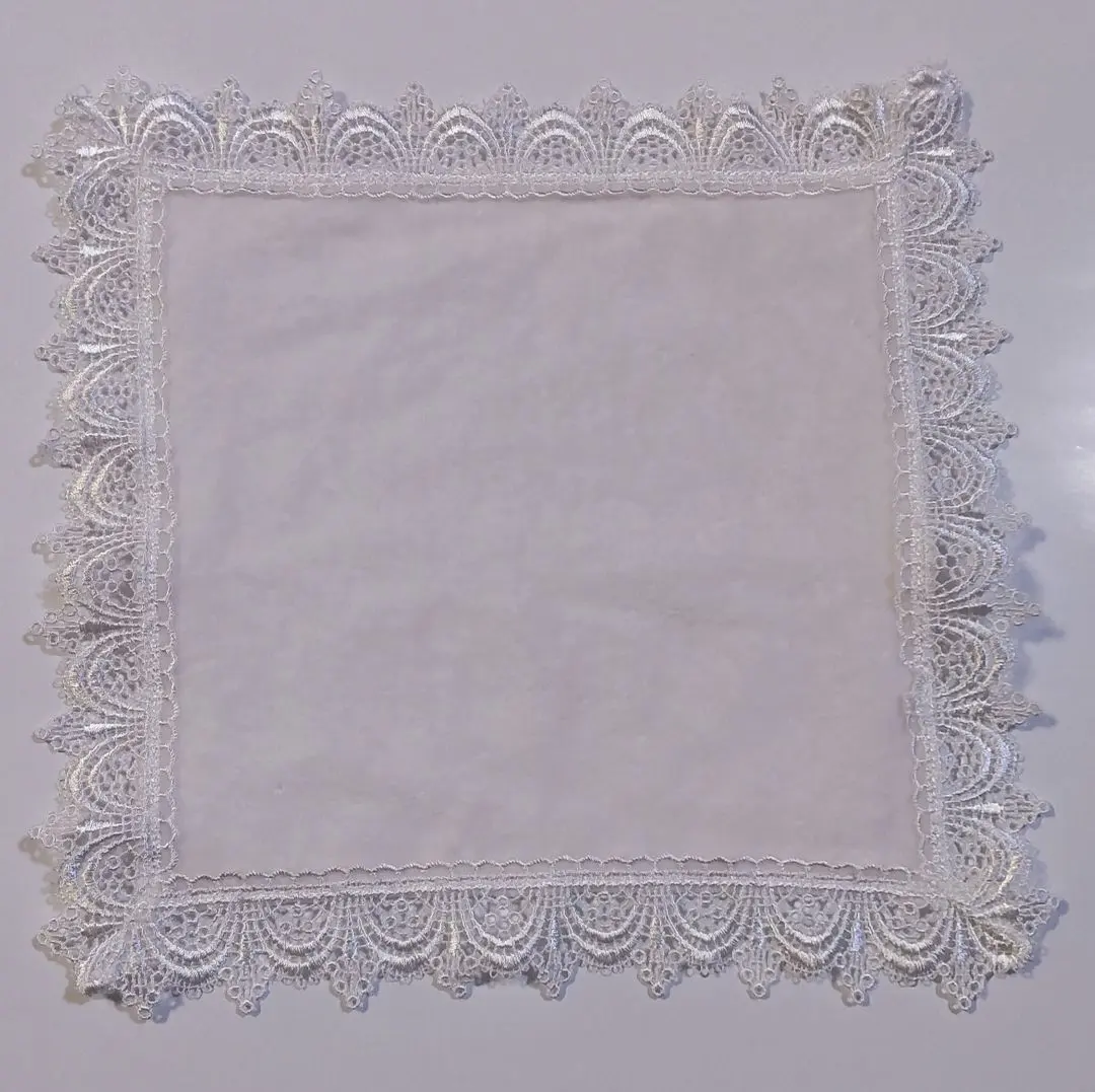 Thumbnail of 【New, Unused】Chikazawa Lace Towel Handkerchief - Pink