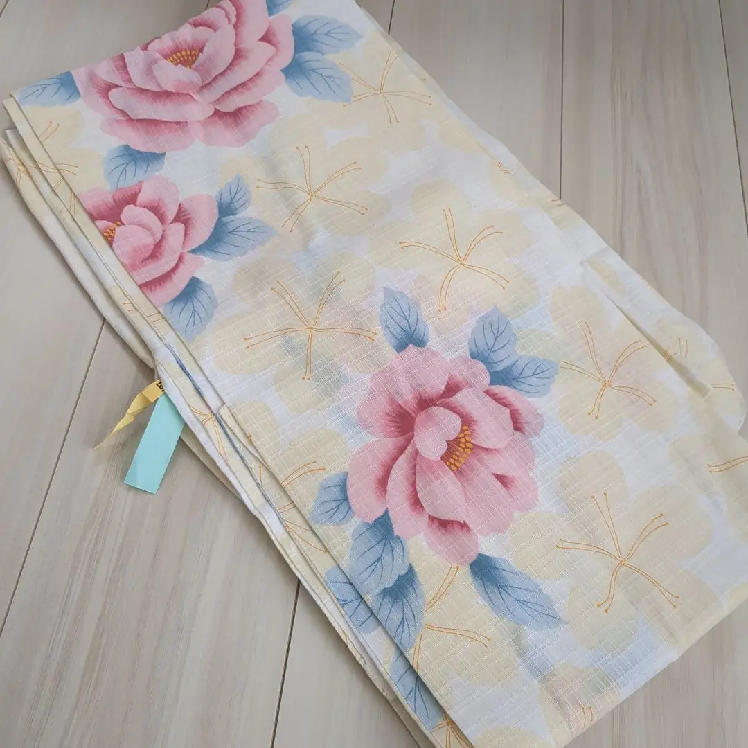 苺さま専用【美品】コムサデモードの浴衣と帯と籠巾着バックの3点セット y-018-a.jpg