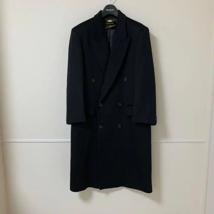 Pierre Balmain 黒 チェスターコート 専用美品 ピエールバルマン チェスターコート ブラック カシミヤ100%