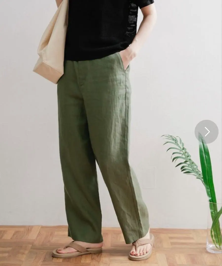 Thumbnail of URBAN RESEARCH DOORS Linen Straight Easy Pants