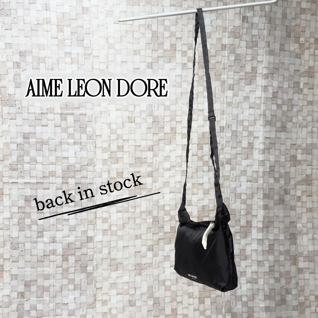Aime Leon Dore エメレオンドレ　レザー　ショルダーバッグ【未使用】 AIME LEON DORE ショルダーバッグ ウエストポーチ ネイビー