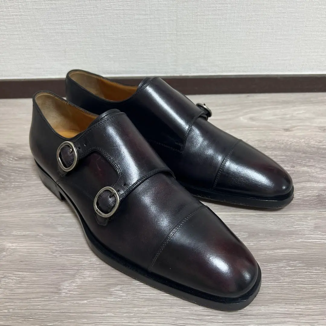 Thumbnail of Berluti Dark Brown Double Monk Straps
