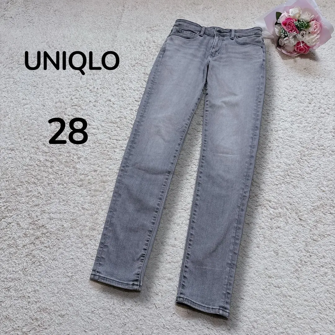Thumbnail of UNIQLO Men's Ultra Stretch Jeans, Gray, Excellent Condition, 28