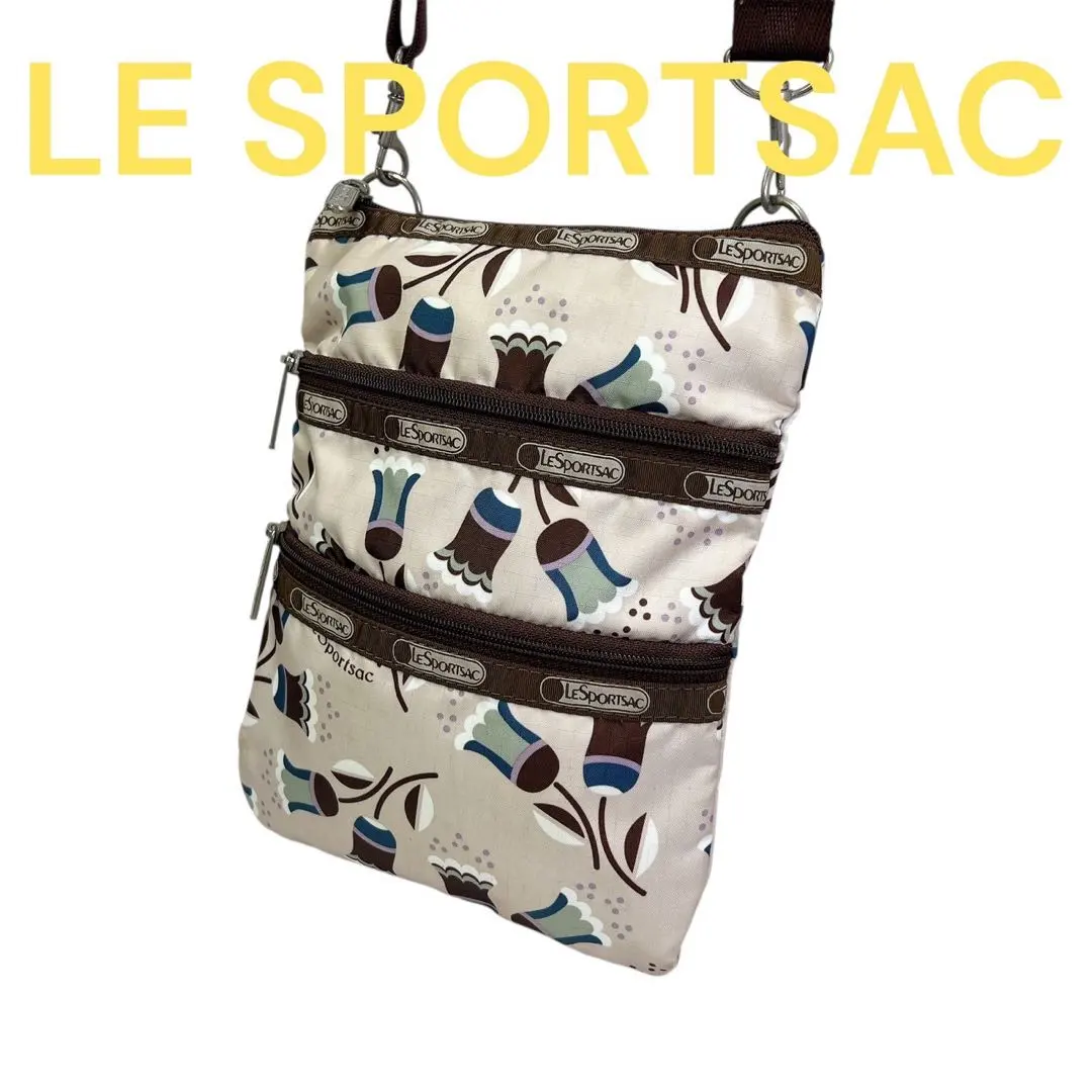 Thumbnail of LeSportsac Shoulder Bag 3-Zip Floral Pattern 2-way Pouch Sacoche