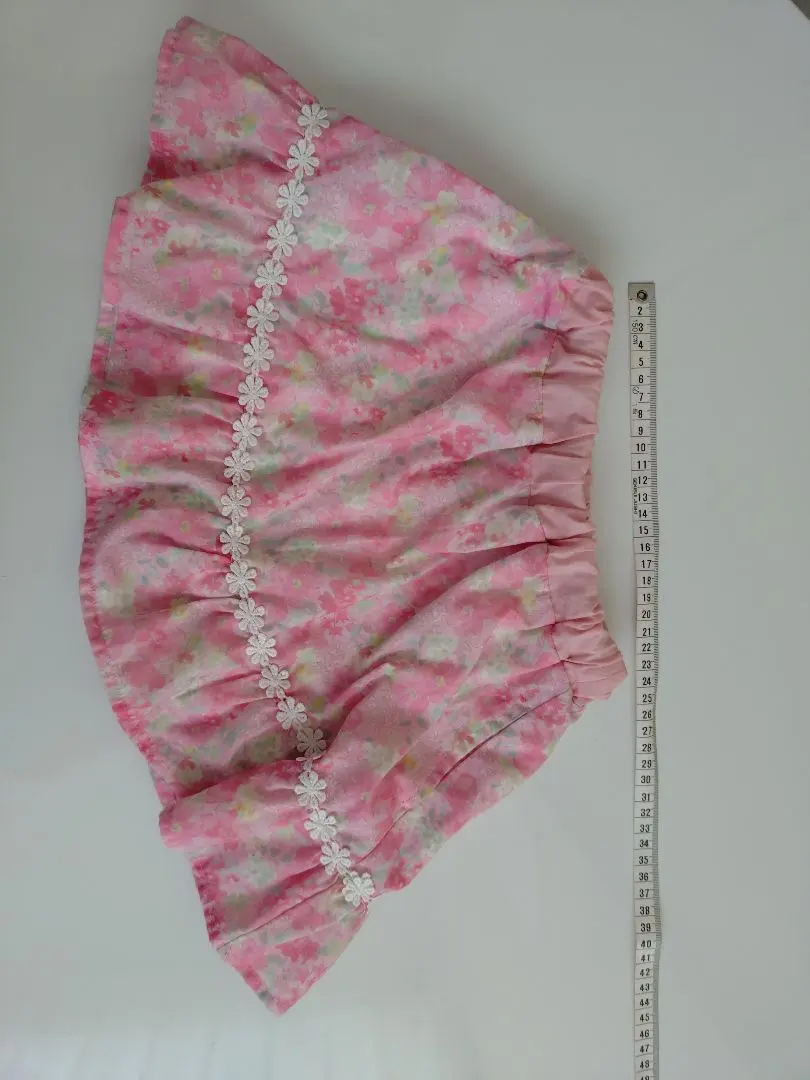 Thumbnail of Floral pink skirt, 120cm