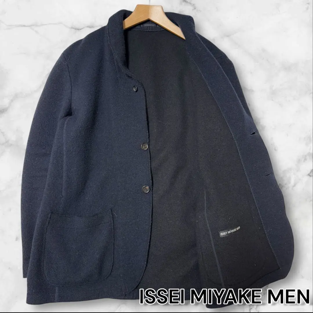 極美品⭐️イッセイミヤケメン スタンドカラーコート 薄手