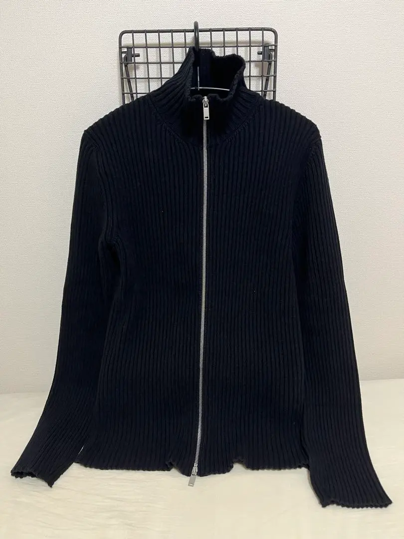 Thumbnail of New Jil Sander Driver's Knit Zip-Up Jacket Black 36