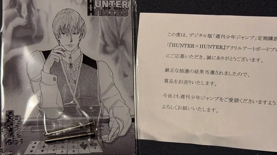 HUNTER×HUNTER ヒソカ アクリルアートボード 当選品 2025年最新】ハンターハンター ヒソカ アクリルボード定期購読者