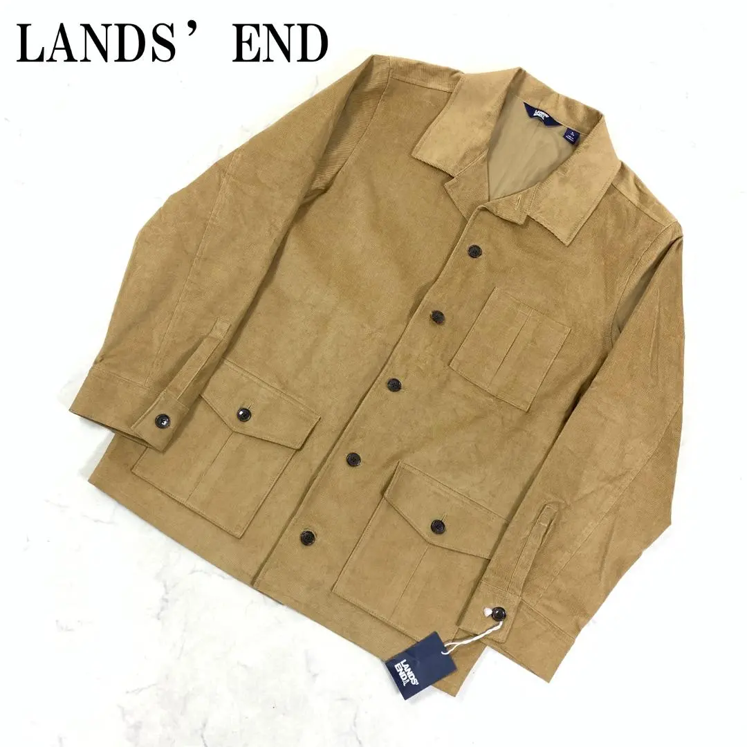 Thumbnail of LA7958 New with tags Lands' End CPO jacket cotton beige L